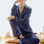 Comfy Silk Satin 2 Piece Set Loungewear Pajamas - blitz-styles
