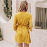 Vintage Long Sleeve Chiffon Dress - blitz-styles