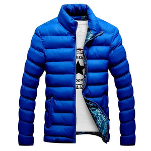 Solid Thick Stand Collar Winter Jacket