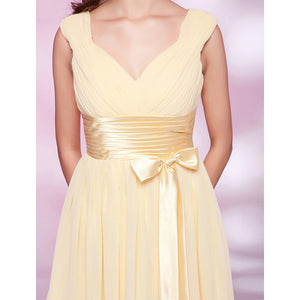 Bridesmaid Dress with Bow(s) / Draping / Sash / Ribbon by LAN TING BRIDE®