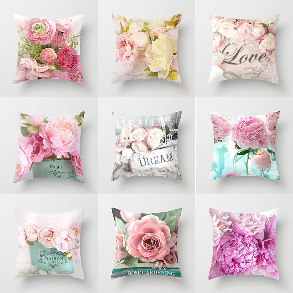 Floral Throw Pillow Cover