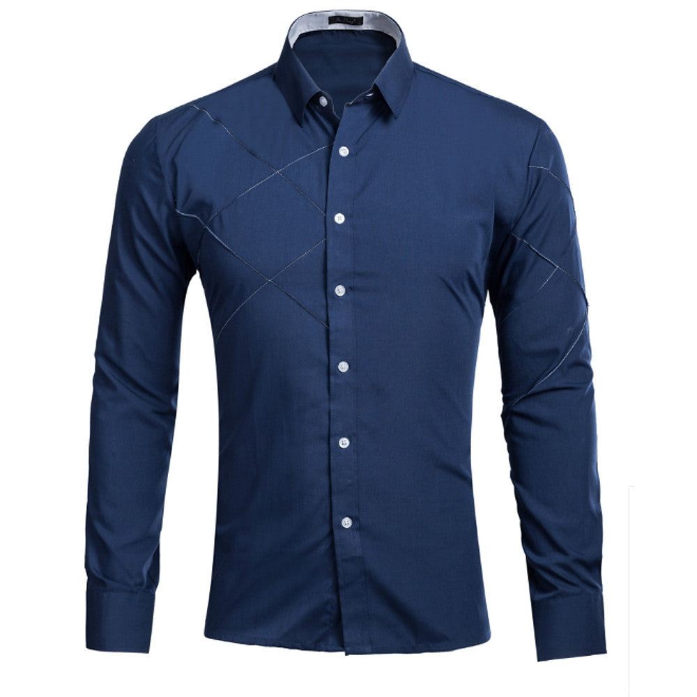 Solid Colored Rhombus Style Shirt