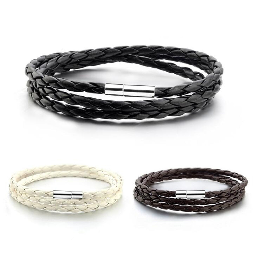 Unisex Casual Wrap Leather Bracelet
