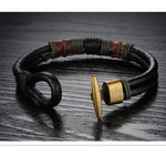 Men's Woven Leather Bracelet Jewelry