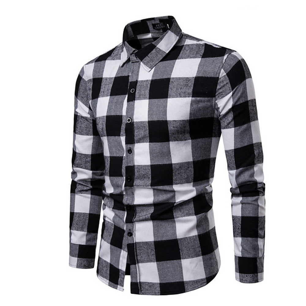 Check Style Men's Cotton Shirt - Plaid