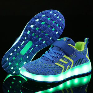 Boys' / Girls' Light Up Knit Christmas Sneakers