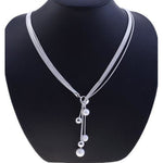 Fashion Long Chain Lariat Ball Necklace