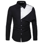 Evening Party Prom Patchwork Button Down Collar Style