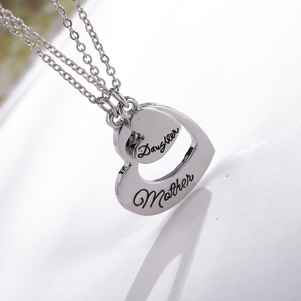 Mother Daughter Heart Necklace