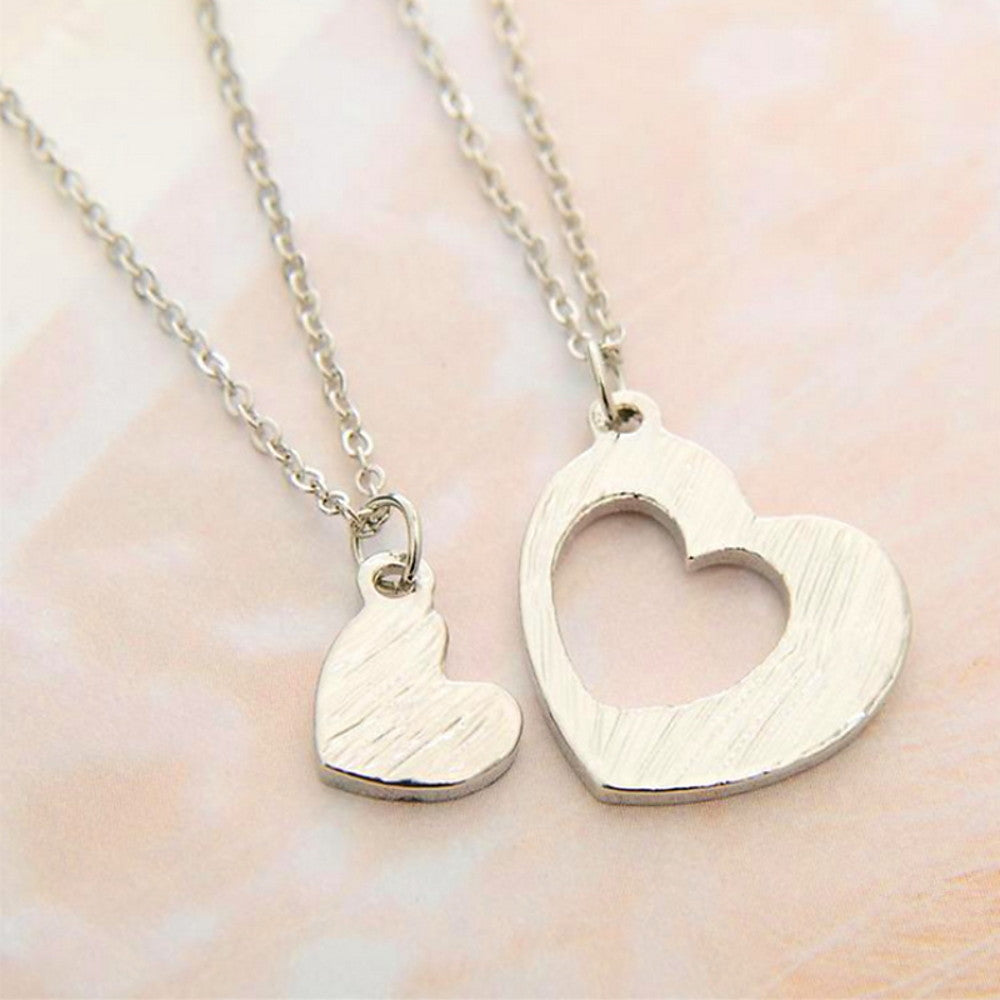 Mother Daughter Heart Necklace