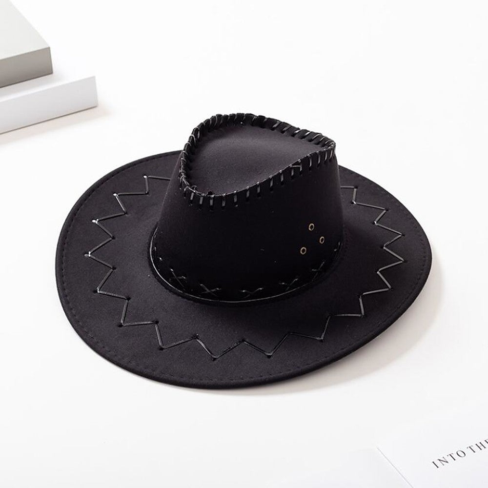 Unisex 1930s Leather Fedora Hat Sun Hat