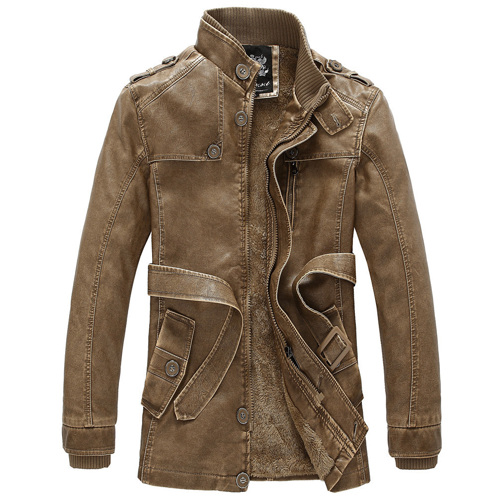 Fashion Look Winter Long Leather Jacket
