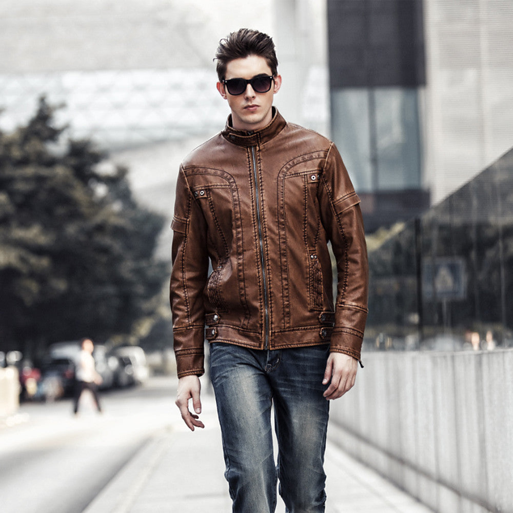 Classic Designer Winter Leather Jacket
