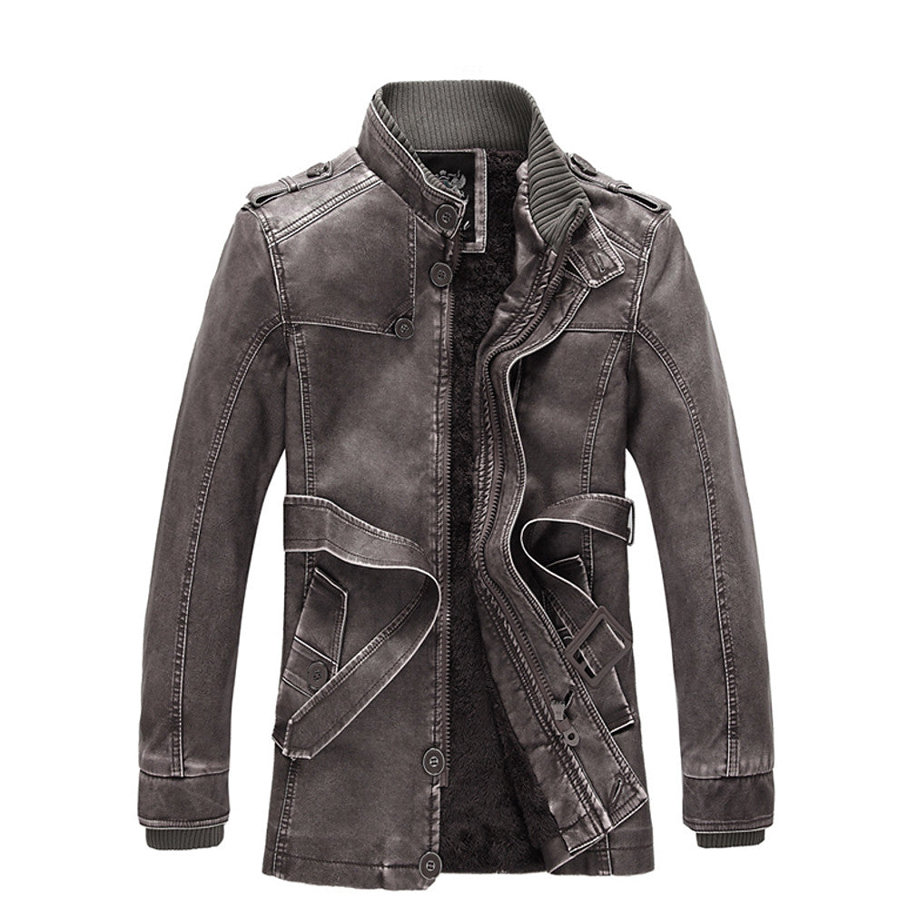 Fashion Look Winter Long Leather Jacket