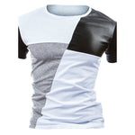 Fashion Patchwork Active Cotton Slim T-Shirt