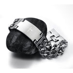 Men's Cross Tire Stylish Punk Trendy Titanium Steel Bracelet