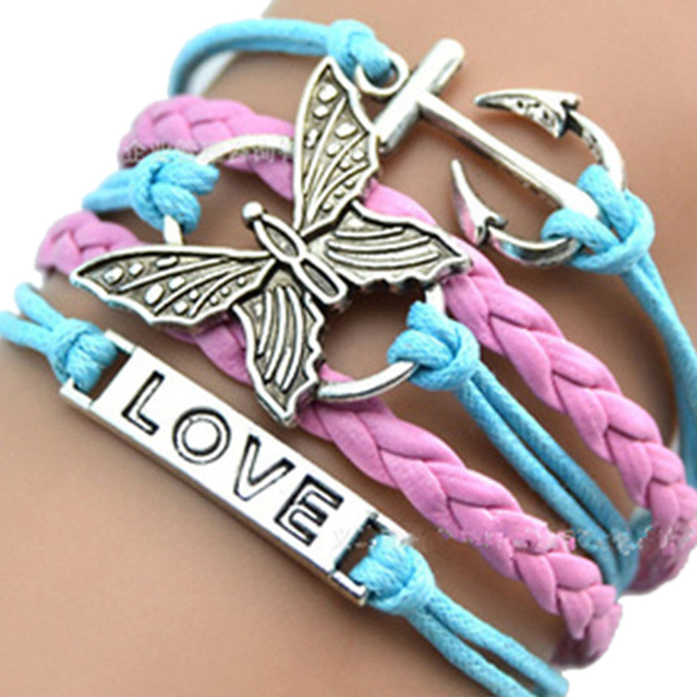 European Fashion Inspirational Leather Bracelet Jewelry