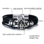 Men's Retro Skull Stylish Punk Trendy Rock Titanium Steel Bracelet