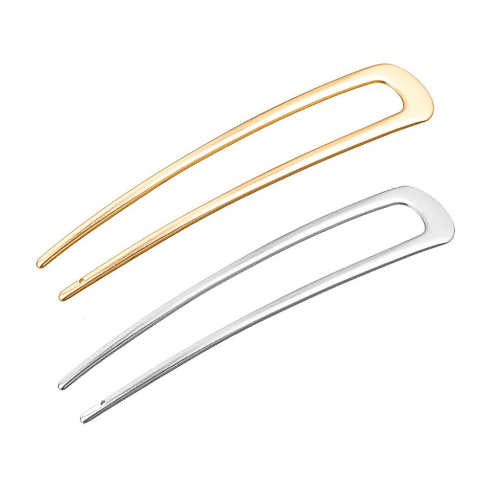 Trendy Fashion Alloy Solid Colored Hairpin