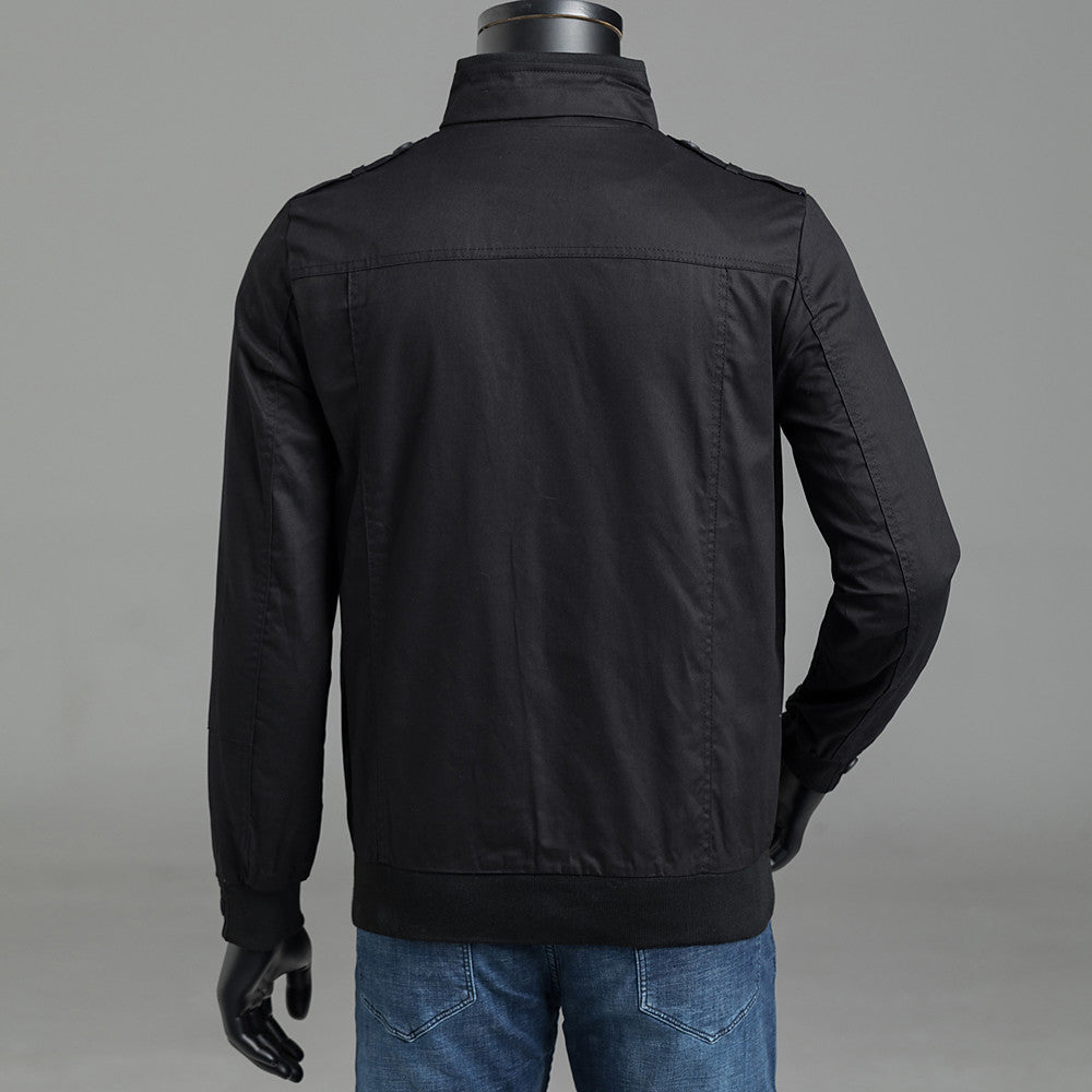Stylish Solid Stand Winter Jacket