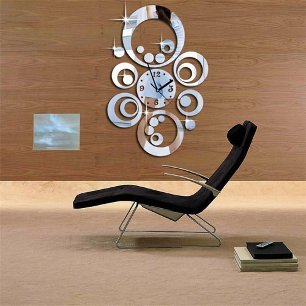 Modern 3D Mirror Wall Clock