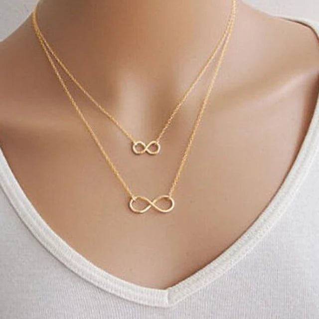 Infinity Double-layer Necklace Jewelry