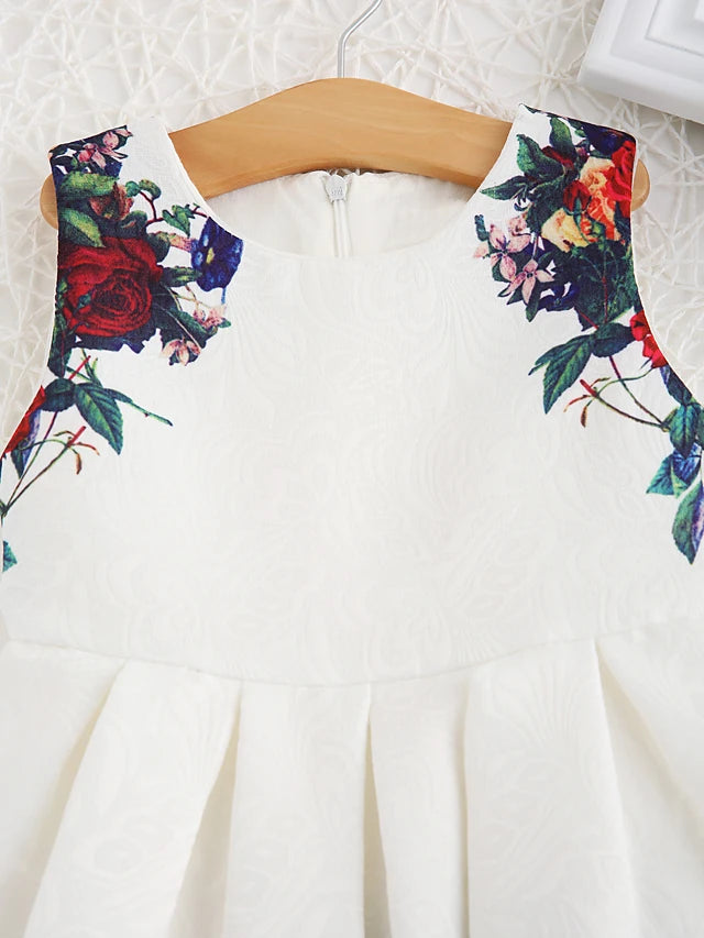 Cute Rose Floral Print Dress