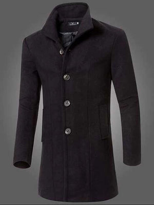 Peaked Lapel Long Coat