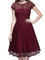 Lace Hollow Out Illusion Dress