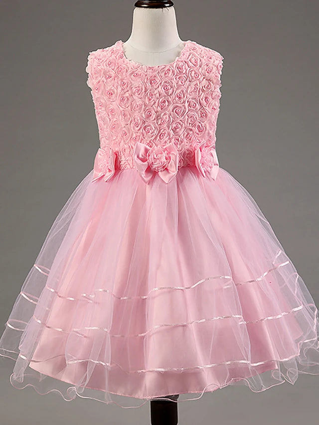 Lace Bow Fuchsia Dress