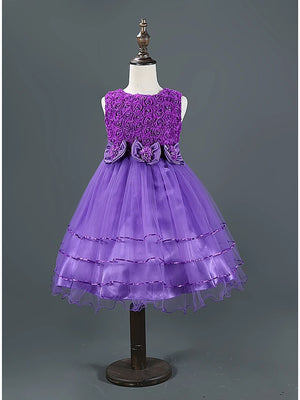 Lace Bow Fuchsia Dress