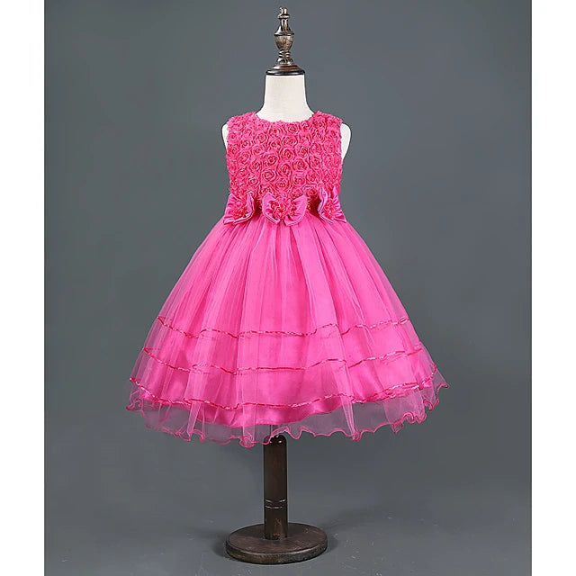 Lace Bow Fuchsia Dress