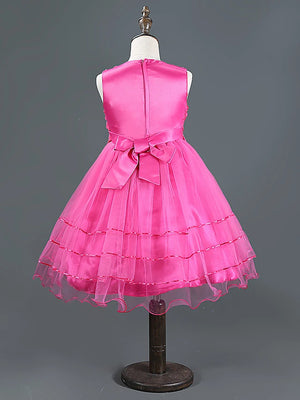 Lace Bow Fuchsia Dress