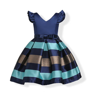 Colored Striped Blushing Dress