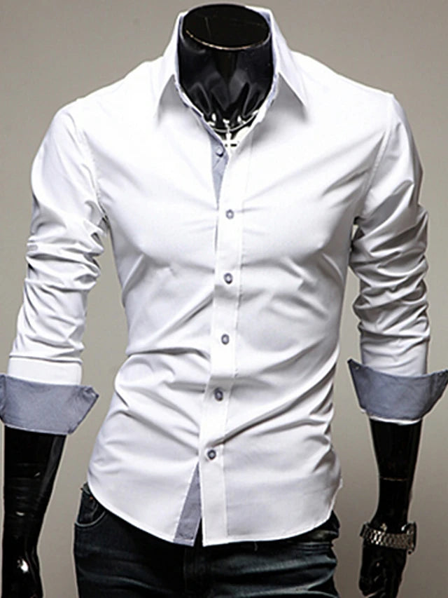 Stylish Spread Collar Formal Business Shirt