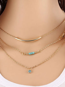 Classic Turquoise Layered Fashion Necklace