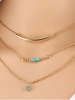 Classic Turquoise Layered Fashion Necklace