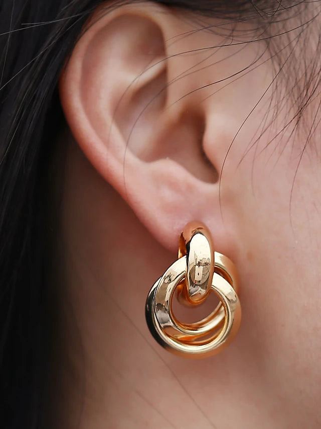 Modern Two tone Fashion Earrings