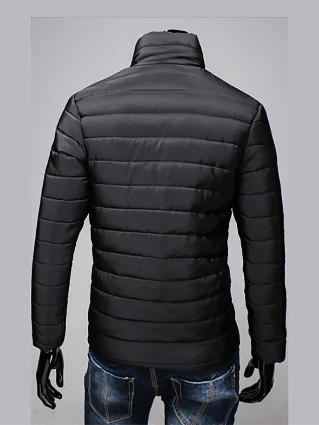 Slim Solid Colored Regular Padded Winter Jacket