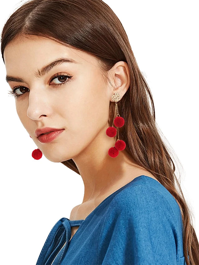 European Ethnic Cute Ball Style Earrings