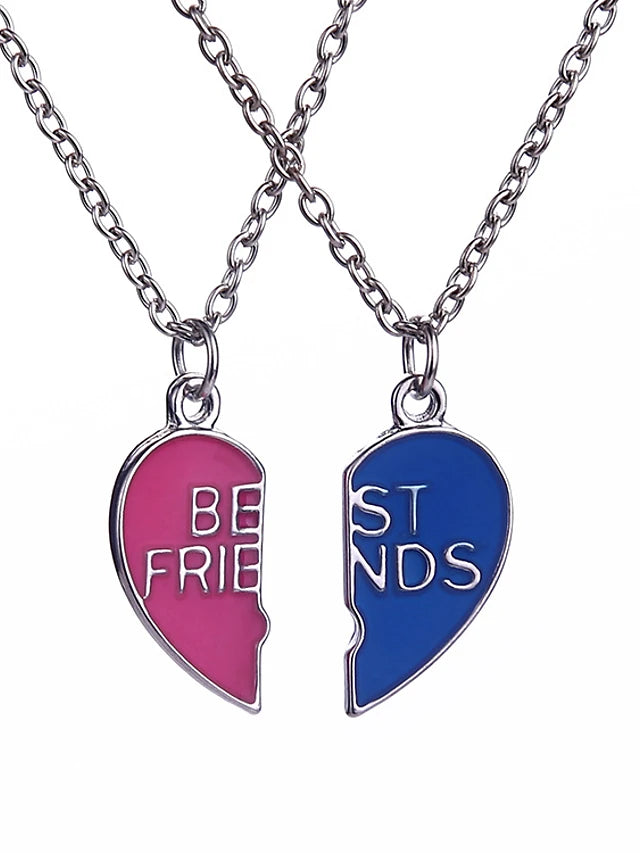 Unisex Friendship Broken Heart Friends Necklace Pendant