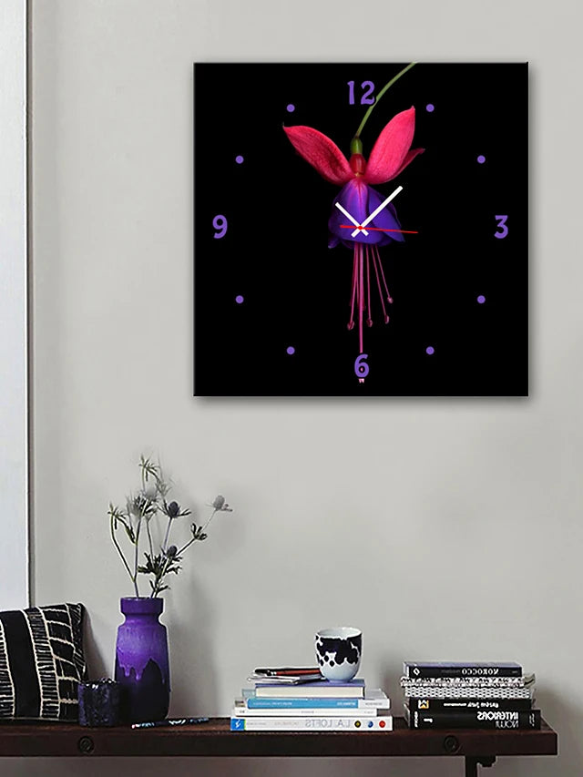 Modern Style Rustic Canvas Square Clock