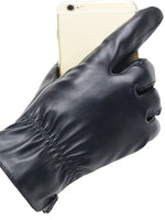 Men's Cashmere PU Gloves