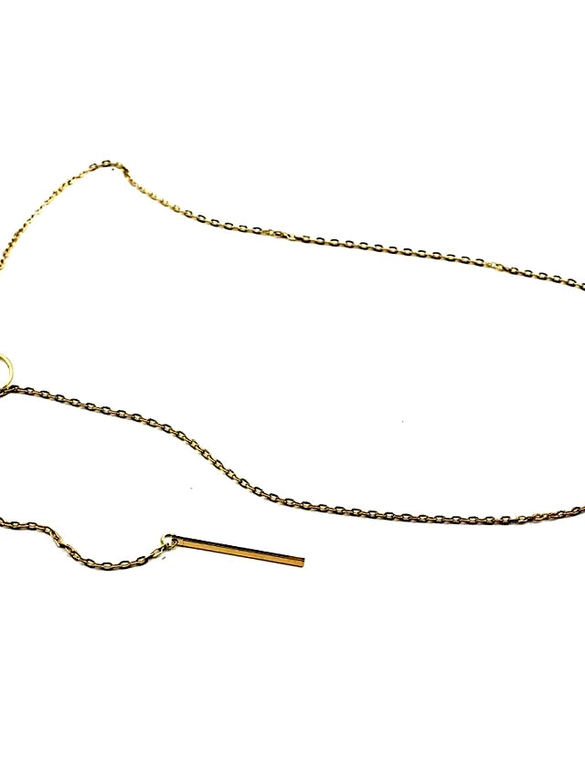 Lariat Bar Karma Long Necklace Jewelry