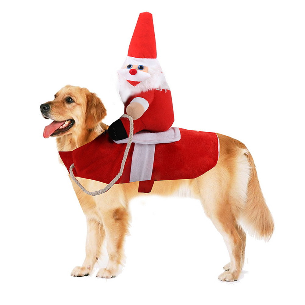 Dogs Christmas Santa Claus Costume