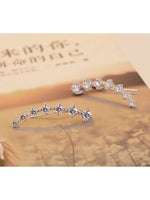 Crystal Synthetic Diamond Stud Earrings Clip