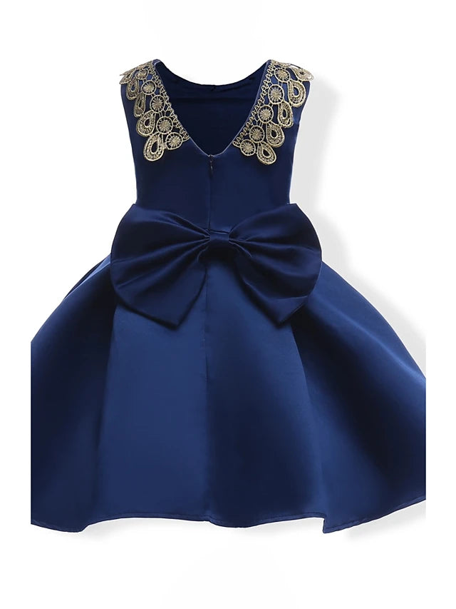 Elegant Bow Sleeveless Dress