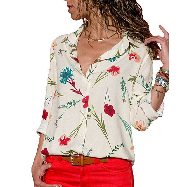 New Fashion Chiffon Long Sleeve Shirt - blitz-styles