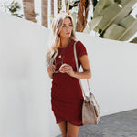 Summer Mini Dress Short Sleeve Slim Party Dress - blitz-styles