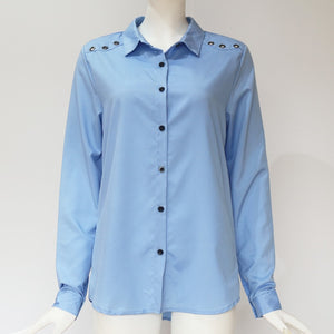 Elegant Chiffon Long Sleeve Shirt - blitz-styles